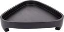 Mango Wood Serving Triangular Tray – 12x11.5x3.25 Inch Decorative Tray for Serving in Bed, Appetizers, Table, BBQ, Patio, Party – Perfect for Lap and Couch Use, Matt Finish, Black by CozyNest Decor