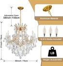 Modern Crystal Chandeliers, Gold Candle Chandelier -Luxury Chandelier Lighting Fixtures for Dining Room, Foyer, Staircase Hallway Living Room Entryway, 10 Lights by CozyNest Decor