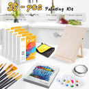 Painting Kit, Acrylic Paint Set for Kids & Adults - Painting Supplies with18 Acrylic Paints, 8 Painting Brushes, 5 Canvas Panels by TinyTreasures Baby Boutique