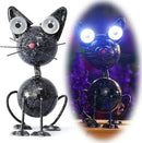 Black Cat Metal Yard Art Statue Light,Garden Outdoor Black Cat Statue Light Decoration,The for cat Lovers.(Black Cat) by GreenHaven Gardens