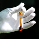 12pcs Raindrop Crystal Chandelier Parts, 53mm Hanging Crystals Glass Beads for Window, Curtain Decoration (Amber) by GreenHaven Gardens