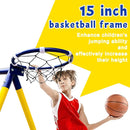 5-in-1 Backyard Swing Set for Kids Ages 3-8 | Outdoor Playset with Slide, 2 Safe Swing Seats, Basketball Hoop & Gymnastics Rings | Heavy-Duty HDPE & Steel Frame by TinyTreasures Baby Boutique