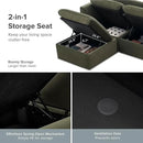 mopio Oversized Modular Sectional Sofa with Fully Removable Covers and Storage, Convertible U, L-Shaped and Sleeper Sectional, Modern Couches with Ottoman Chaise (Olive Green Velvet, 8 Seats, U) by CozyNest Decor