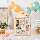 R HORSE My First Year Photo Frame Board, 3D Butterfly Baby First Year Picture Frame 12 Months Milestone Display Wood Board Baby Keepsake 1st Birthday Nursery Decor Gift for Boy Girl by TinyTreasures Baby Boutique