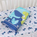 Wowelife Dinosaur Crib Bedding Set for Boys Blue, Premium 3-Piece Baby Bedding Set, Nursery Crib Set, Newborn, Infant & Toddler Nursery Bed Set, Blue Dinosaur by TinyTreasures Baby Boutique