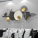 Lucky Monet Large Wall Decor for Living Room, Modern Metal Wall Art, 3D Textured Geometric Wall Sculpture 59"x24" Wall Hanging Decoration for Dinning Room Bedroom Entryway by CozyNest Decor