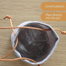 Waxed Canvas Handmade Hanging Planter for Indoor/Outdoor Plants, Hanging Basket Plant Holder Forest Green by GreenHaven Gardens