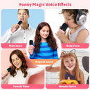 Karaoke Machine for Kids Adults, Portable Bluetooth Speaker with 2 Wireless Microphones and LED Lights, Kids Toys Birthday Gifts for Girls Boys Ages 4, 5, 6, 7, 8,9,10,11,12+ Years by TinyTreasures Baby Boutique