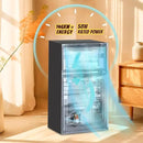 2.4 Cu.ft Mini Fridge with Freezer Compact Fridge Refrigerator Dual Door Small Fridge Senven Temp Gear Removable Shelves Dark Grey by CozyNest Decor