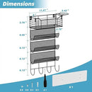 VITVITI Metal Hair Tool Organizer Wall Mount, Hair Dryer Holder with 4 Tier Shelf Basket Hooks, Bathroom Hair Styling Tool Organizer for Curling Iron/Blow Dryer/Straightener, Matte Black by CozyNest Decor