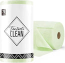 Fantasticlean Microfiber Cleaning Cloth Roll -75 Pack, Tear Away Microfiber Towels, 12" x 12", Reusable, Washable, Scratch Free, Ultra Absorbent Dish Rags for Car, Home, Garage or Shop (Green) by CozyNest Decor