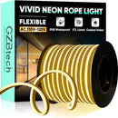 GZBtech Flexible LED Neon Rope Lights 132FT,AC 110-120V Waterproof Strip Light, 120 LEDs/M Cuttable Connectable Neon Lighting for Indoor Outdoor Home Decor/Commercial Building Use-Warm White 40M by CozyNest Decor