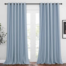 NICETOWN Room Darkening Extra Long Curtains - Home Fashion Ring Top Thermal Insulated Weighted Large Window Treatment Drapes for Nursery (W80 x L108, Vintage Blue, Set of 2) by TinyTreasures Baby Boutique