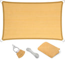 Eden's Decor 4' x 8' Wheat Sun Shade Sail Rectangular Straight Flat Edge Outdoor Canopy Fabric Cloth Awning for Pergola Patio Garden Backyard Custom Size