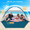 COMMOUDS Beach Tent Sun Shade for 3/4-5/6-7/8-10 Person, UPF 50+ Beach Sun Shelter Canopy Tent, Lightweight, Easy Set Up and Carry by TinyTreasures Baby Boutique
