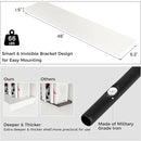 Floating Shelves for Wall, 2 Large Wall Mounted Shelves with Invisible Brackets, Long Wood Floating Wall Shelf Shelves for Living Room, Bedroom, Kitchen, (White, 48" W x 9" D x 1.5" H) by TinyTreasures Baby Boutique