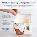 The Clean People Fragrance Free Laundry Detergent Sheets - Laundry Soap - Ultra Concentrated, Recyclable Packaging, Stain Fighting - Fragrance Free, 192 Pack by CozyNest Decor