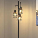 Oneach 68" Floor Lamps for Living Room, Stepless Dimmable Boho Floor Lamp with 3 Bulbs, Tall Farmhouse Industrial Corner Standing Tree Lamp for Bedroom, Office, Study Room, Dining Room, Black by CozyNest Decor