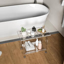 Sumerflos Acrylic Shower Bench for Inside Shower - 24.02" L x 12.99" W x 18.31" H Bathroom Shower Stool with Storage Shelf Heavy Duty (Hold Up to 400lbs) for Shaving Legs Waterproof Non-Slip by TinyTreasures Baby Boutique
