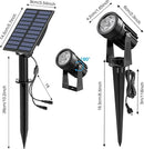 Solar Spot Lights Outdoor, 2-in-1 Solar Landscape Spotlights IP65 Waterproof 9.8ft Cable,Auto On/Off Outdoor Wall Lights for Garden Yard Driveway Porch Walkway Pool(6000K White) by GreenHaven Gardens