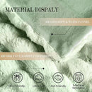 Latepis Soft Faux Fur Blanket Bubble Twin Size Comfy Blanket for Bed Fuzzy Cozy Thick Blankets for Couch Bedroom Furry Warm Blankets for All Seasons Luxury Bed Throw 60x80 Inch Sage Green, 860gsm by CozyNest Decor