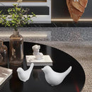 Notakia Small White Birds Statues Home Decor Modern Style Decorative Ornaments for Living Room, Bedroom, Office Desktop, Cabinets (2Pcs White Birds) by CozyNest Decor
