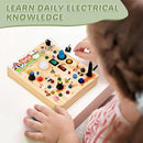 Joyreal Wooden Busy Board with LED Light, Montessori Toddler Toys, Wooden Sensory Board, Toddlers Activity Travel Toys for Boy & Girl Birthday Gift (Farm Theme) by TinyTreasures Baby Boutique