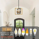 ANKYLHUA Small Black Gold Chandelier,6-Lights Ceiling Light Fixture E12,Adjustable Hight Pendant Lights Kitchen Island,Chandeliers for Dining Room Bedroom,Entryway,Foyer by CozyNest Decor