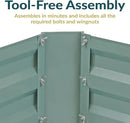 Sunnydaze Galvanized Raised Garden Bed - Metal Raised Bed for Gardening - Outdoor Planter Box for Flowers, Plants, and Vegetables - Green - 12" L-Shaped by GreenHaven Gardens