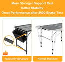 Grill Table 4FT Camping Table with 7/15 L Storage Bag 3 Height Adjustable Picnic Table Foldable Folding Portable Stand Mesh Outdoor BBQ by GreenHaven Gardens