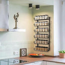 SWOMMOLY Adjustable Wall Mount Spice Rack, 6-Tier Dual-use (Multi-use) Organizer, Black by CozyNest Decor