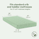 Sweety Fox 2-Pack Cotton Jersey Crib Sheets – Soft Fitted Sheets for Boys and Girls, Mini Crib Sheets, Toddler Bed Sheets (Dinosaur) by TinyTreasures Baby Boutique