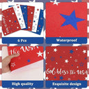 Memorial Day Placemat Set of 6 Patriotic Freedom Stars Place Mats 4th of July Veterans Plastic Table Mats Independence Day Holiday Table Placemats for Indoor Outdoor Party Dining by CozyNest Decor