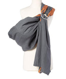 Hip Baby Wrap Ring Sling Baby Carrier for Infants and Toddlers - Beautiful, 100% Soft Cotton Baby Wraps Carrier for Babies 8-35 lbs - Perfect Baby Shower Gifts Moms and Dads - Nursing Cover (Stone) by TinyTreasures Baby Boutique