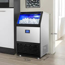 Ice Machine Commercial Ice Maker Machine, 450 Lbs /24H, 200 lbs Bin, Under Counter Built-in or Freestanding, Stainless Steel Household Use, Restaurant Bar Kitchen Cafe by CozyNest Decor