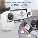 VTech Upgraded Smart WiFi Baby Monitor, 1080p FHD Camera and 5" HD IPS Display, Free App with Motion Video, Sound/Motion Detection and Notifications, Fully Remote Pan-Tilt-Zoom: VM901 by TinyTreasures Baby Boutique