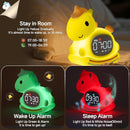 Cute Alarm Clock for Kids with Night Light, Sleep Training Clock Time to Wake Clock, Rechargeable Silicone Light for Bedroom, Perfect Sleep Companion for Boys Girls, Pink Pony by TinyTreasures Baby Boutique