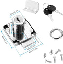 4 Pack Cabinet Drawer Locks with Keys, Keyed Alike Furniture Locker Lock, 3/4" 20mm Cylinder Cam Drawer Locks Chrome-Finish Zinc Alloy, Security cam Drawer Lock for Wardrobe Dresser Mailbox by TinyTreasures Baby Boutique