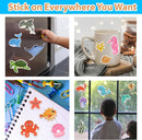 Jelly Sticker Books for Toddlers 2-4 Years, Under The Sea Stickers for Kids 1-3, Reusable Sticker Book for Toddler Plane Activities Travel Essentials (Under The Sea) by TinyTreasures Baby Boutique