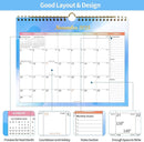 Calendar 2025-2027 22 Monthly Wall Calendar Runs from September 2025 until June 2027 Spiral Binding Hanging 11.5" x 14.7" Thick Paper with Julian Dates and Block for School Office（Colorful） by TinyTreasures Baby Boutique