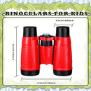 Libima 24 Pcs Binoculars for Kids Educational Compact Kids Binoculars with Neck String Toddler Telescope for Boys Girls Learning Bird Watching Camping Hiking Travel Safaris Birthday Gifts(Red) by TinyTreasures Baby Boutique