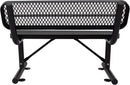 4/6/8 Feet Park Bench for Outside Heavy Duty Metal, Garden Benches Outdoor Bench with Backrest & Portable Frame, for Shopping Malls Stores Parks Patios Decks, Black by GreenHaven Gardens