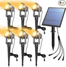 APONUO Solar Spot Lights Outdoor 6-in-1 Landscape Lighting Dusk to Dawn Solar Uplights IP65 Waterproof 9.8ft Cable Outdoor Spot Lights for Yard Pathway Garden Tree Decoration (Warm White) by GreenHaven Gardens