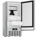 EUHOMY Commercial Under Counter Nugget Ice Maker Machine, 70Lbs/Day, Bulit-in Freestanding Ice Maker with Double Ice Baskets, Self-Cleaning & 24H Timer Ice Machine, for Commercial & Home Use(Silver) by CozyNest Decor