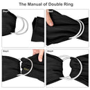 Water Ring Sling Baby Carrier, Adjustable Lightweight Breathable Newborn Carrier Sling for Summer, Swimming, Pool, Beach, Front Chest Mesh Infant Wrap Carrier for Baby Gift（Black） by TinyTreasures Baby Boutique