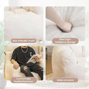 Bean Bag Chair with Filler, Bean Bag Sofa with Tufted Soft Stuffed Filling, Fluffy and Lazy Sofa, Comfy Cozy BeanBag Chairs with Memory Foam for Dorm, Apartment, Living Room (White) by CozyNest Decor