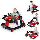 BABY JOY 4-in-1 Baby Walker, Foldable Activity Walker with Adjustable Height & Speed, Music, Lights, Anti-Rollover, Toddler Push Walker, Baby Walker with Wheels for Boys Girls 6-18 Months (Red) by TinyTreasures Baby Boutique