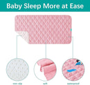 Waterproof Crib Mattress Protector Pad Cover 28" x 52", Anti Slip & Absorbent Waterproof Bed Pads for Standard Crib/Toddler Bed Quilted Machine Washable (Quilted Improved Thickness) Pink by TinyTreasures Baby Boutique