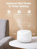 InnoGear 500ml Essential Oil Diffuser with Remote Control, Premium Ultrasonic Aromatherapy Diffusers Scent Humidifier Vaporizer Auto-Off Timer for Large Room Home, White by CozyNest Decor