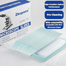 Blank Glass Microscope Slides and Covers - Ground Edges & 45° Clipped Corners, High-Clarity, Pre-Cleaned, 50 Slides & 100 Coverslips, Microscope Accessories for Experiments & Analyses by TinyTreasures Baby Boutique